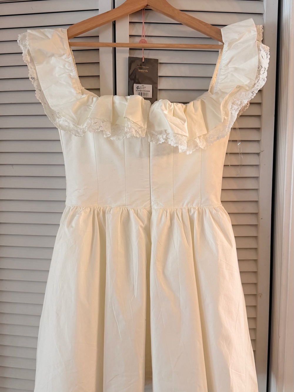 House of CB White Off-Shoulder Ruffle Mini Dress - Picture 3 of 6